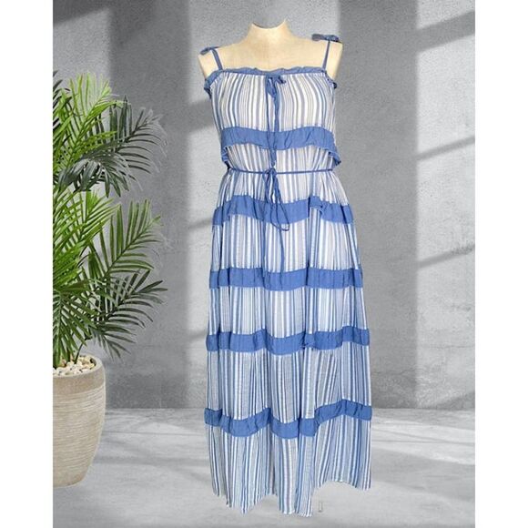 Perfectly Priscilla No Holds Barred Tiered Maxi Dress‎ Sz 3X - Picture 1 of 5